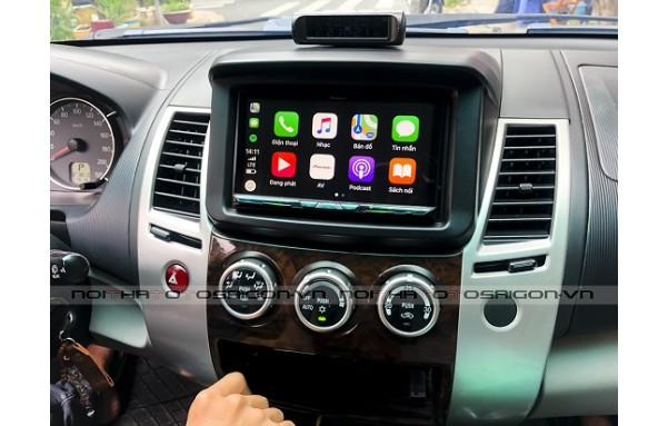 GẮN ĐẦU DVD PIONEER CHO XE PAJERO SPORT