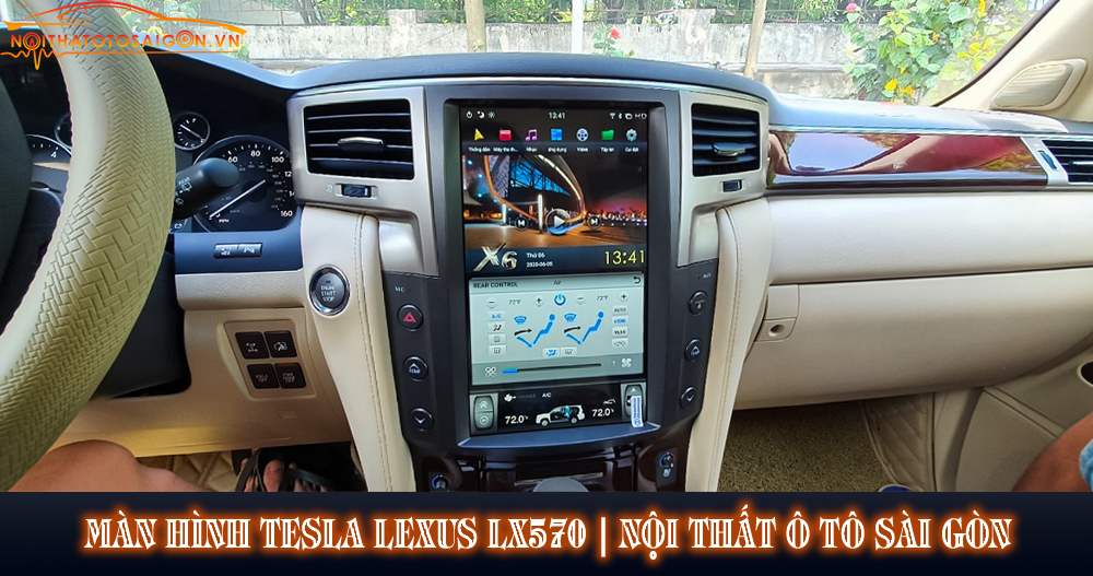 màn hình tesla xe lexus lx570