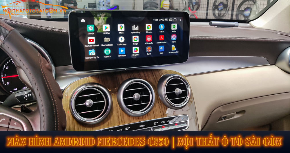 màn hình android cho xe mercedes c250