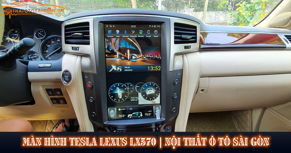 màn hình tesla xe lexus lx570